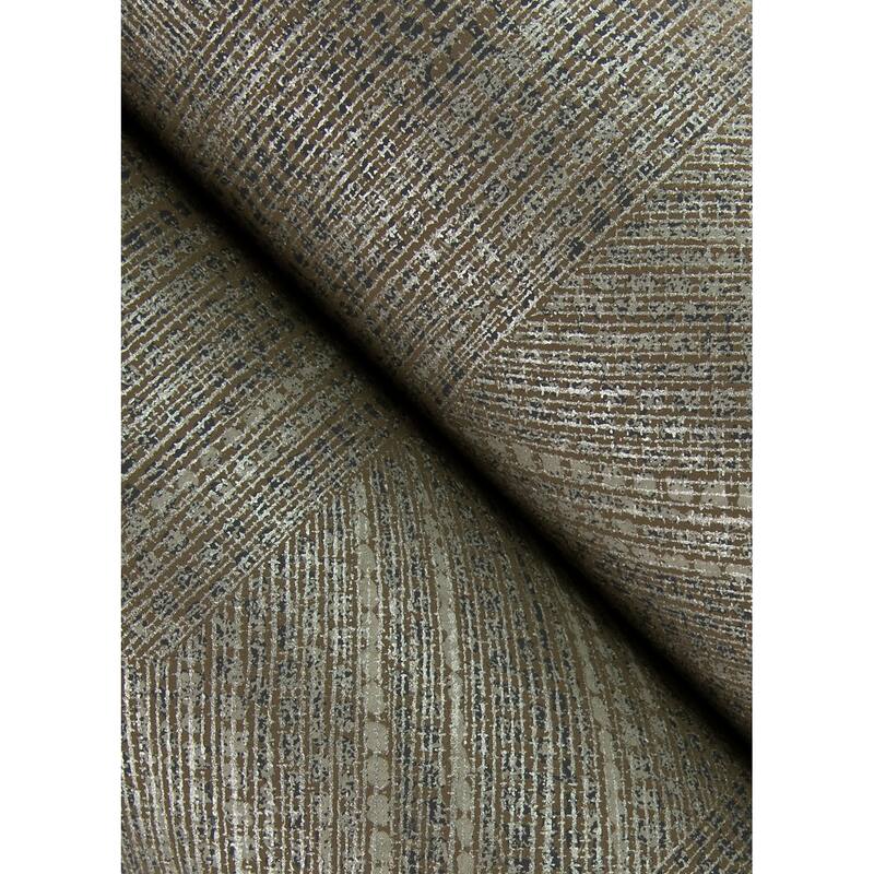 A-Street Prints Ladon Brown Metallic Texture Wallpaper