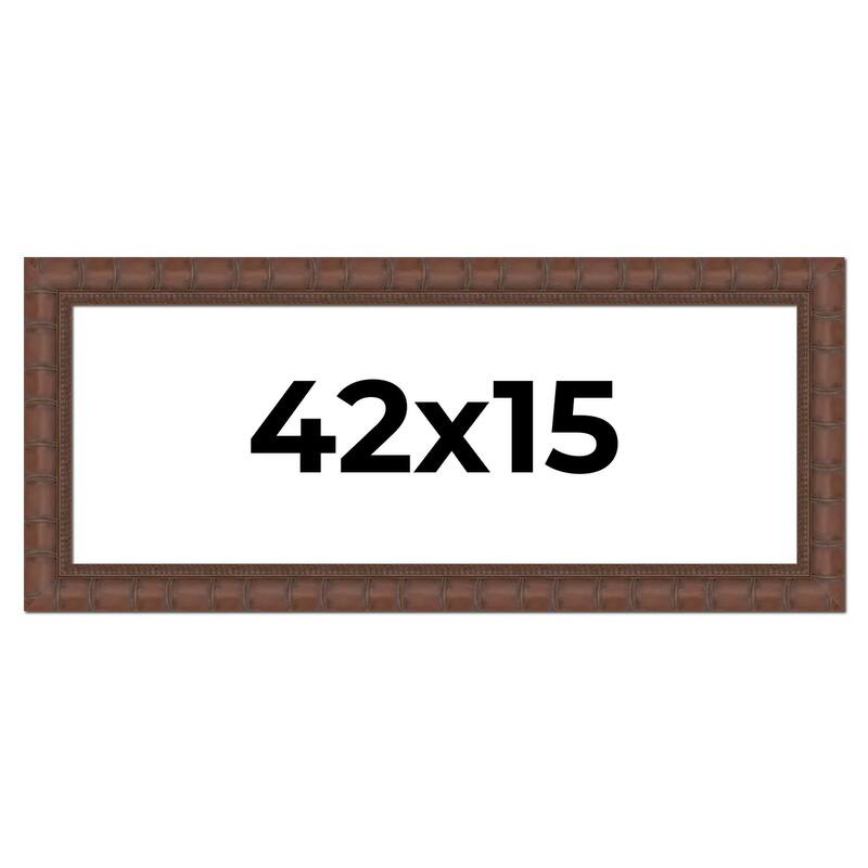 42x15 Frame Pewter Solid Wood Picture Frame Width 1.625 Inches | Interior Frame Depth 0.6875 Inches