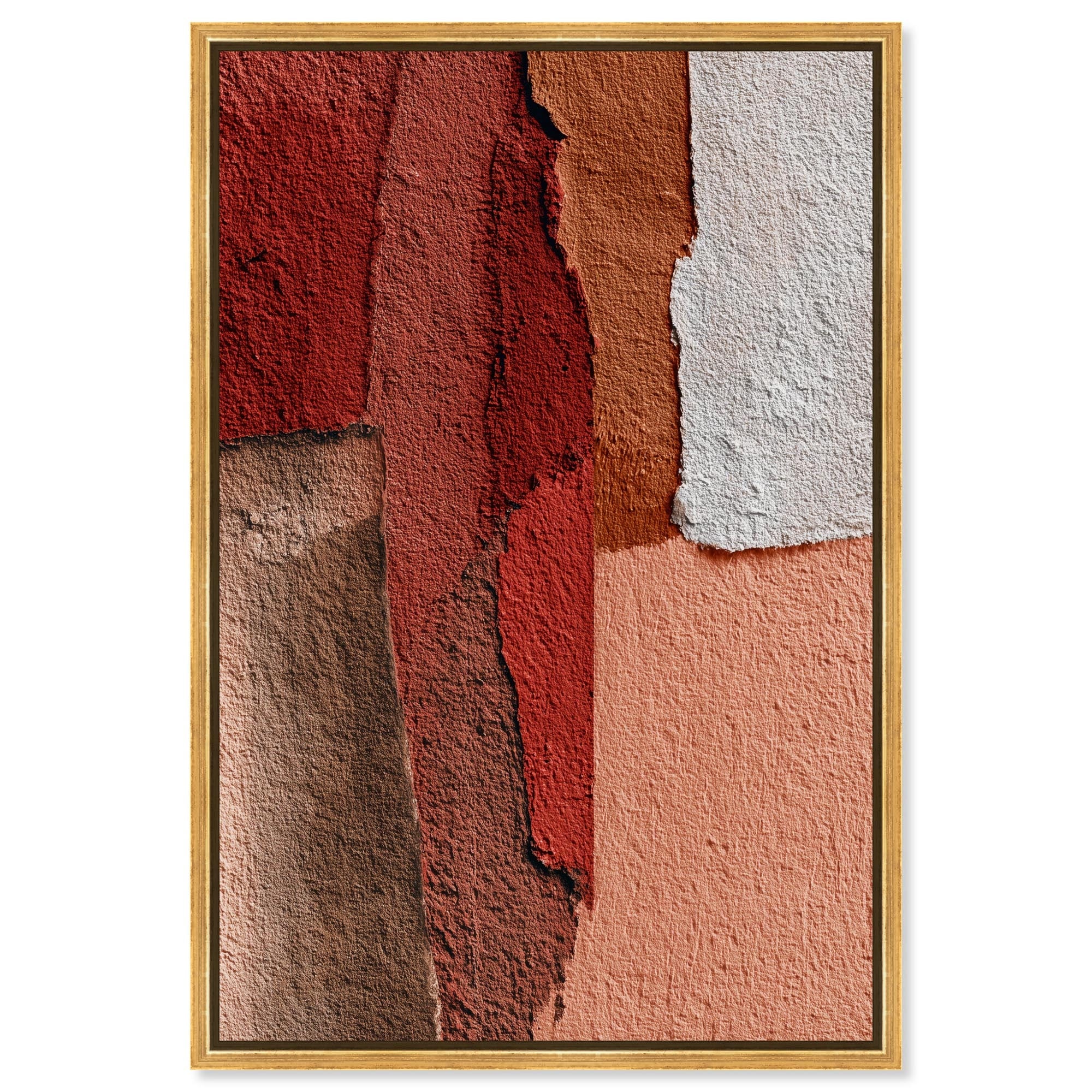 Rough Plaster Abstract Wall Art Canvas Print by Art Remedy