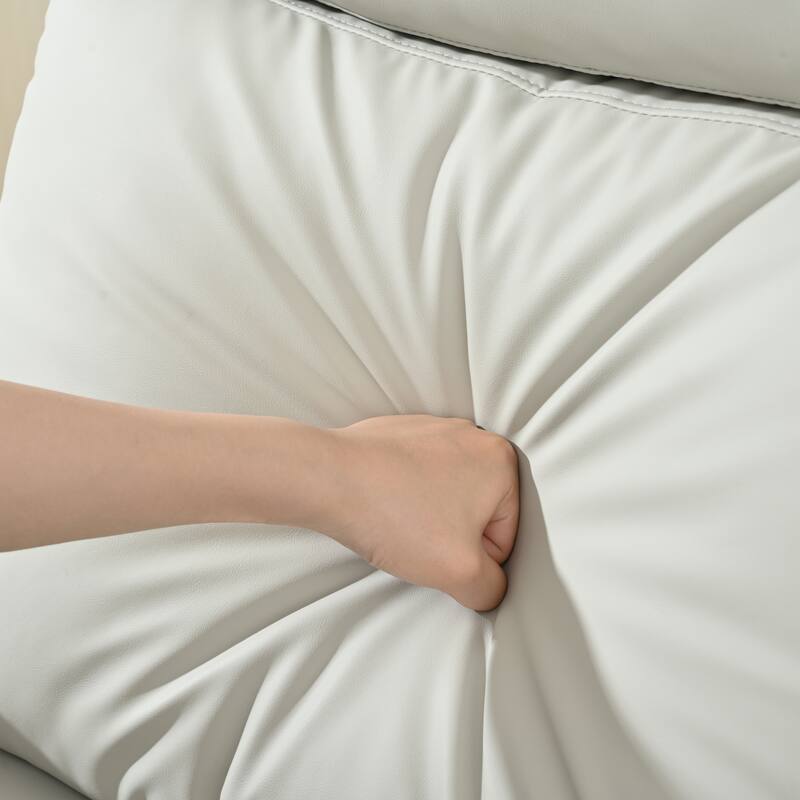 Anmytek Modern Small 360 Degree Swivel Rocking Glider Recliner with Phone Holder for Nursery Bedroom Living Room