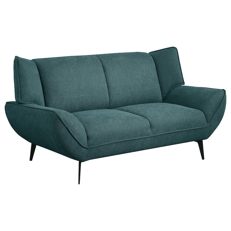 Acton Upholstered Flared Arm Loveseat Teal Blue - Teal Blue