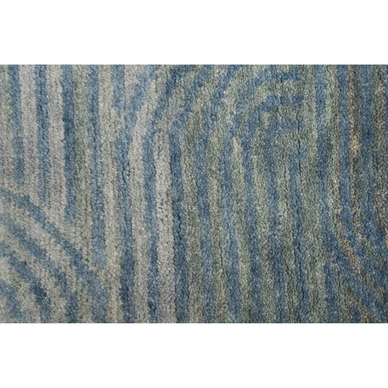 ECARPETGALLERY Hand-knotted Peshawar Ziegler Light Blue Wool Rug - 5'1 x 6'11