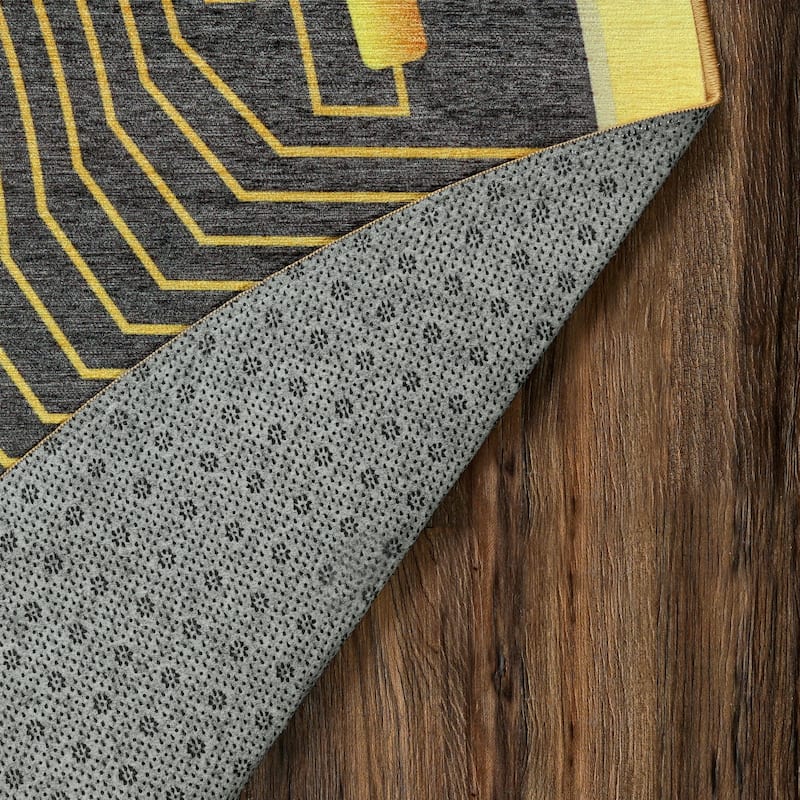 My Magic Carpet Bitcoin Round Machine Washable Rug - 6'x6' - 6' Round