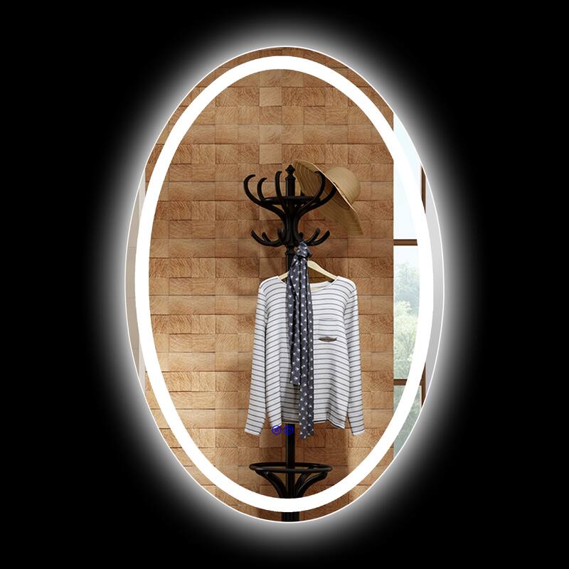 Frameless Wall Mounted LED Bathroom Mirror - Colorless