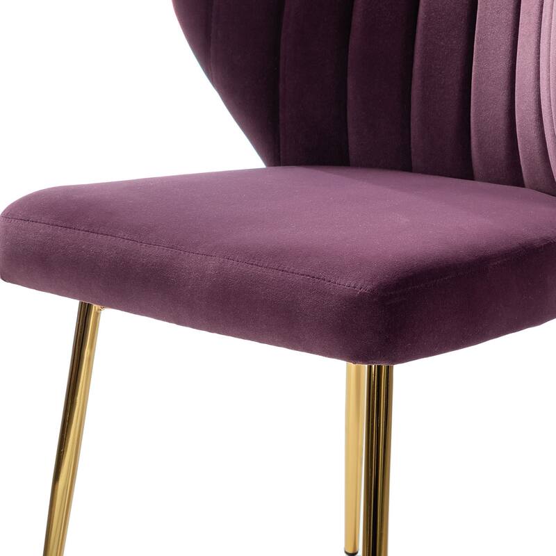 Barbara Contemporary Upholstered Side Chair with Small Base Set of 2 by HULALA HOME
