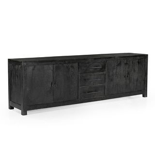 Grackle Solid Wood Media Console - Black - 76"w x 16"d x 24"h