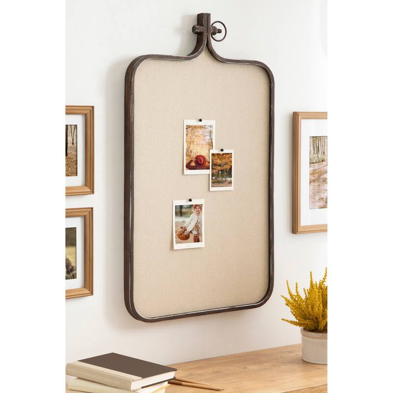 Kate and Laurel Yitro Metal Framed Fabric Pinboard - 20x35