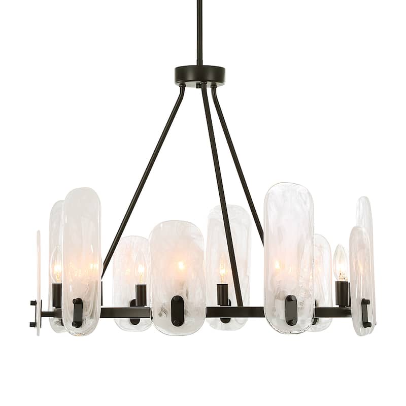 Uttermost Ellipse 10 Light Dark Bronze Chandelier - 28"W x 22.5"H x 28"D