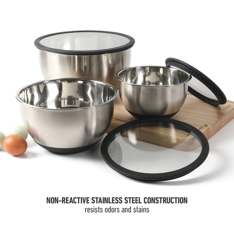 Calphalon Orbit 3 Piece Mixing Bowl Set W/ Lid