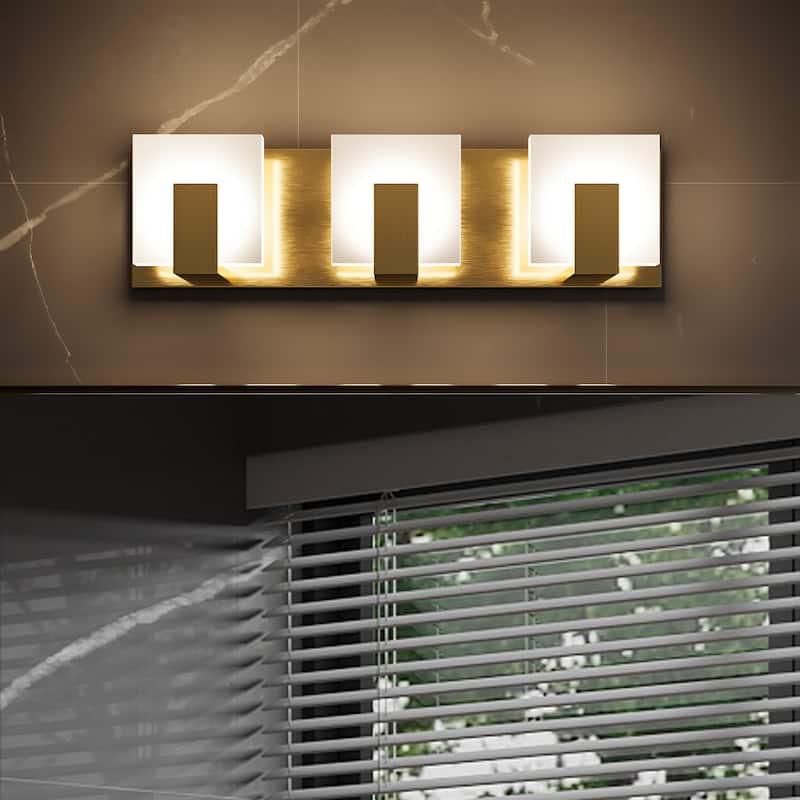 ExBrite Modern Style 3-Light LED-Integrated Bathroom Vanity Light