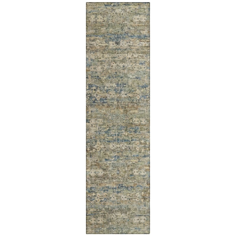 Machine Washable Indoor/ Outdoor Traditional Harmony Chantille Rug