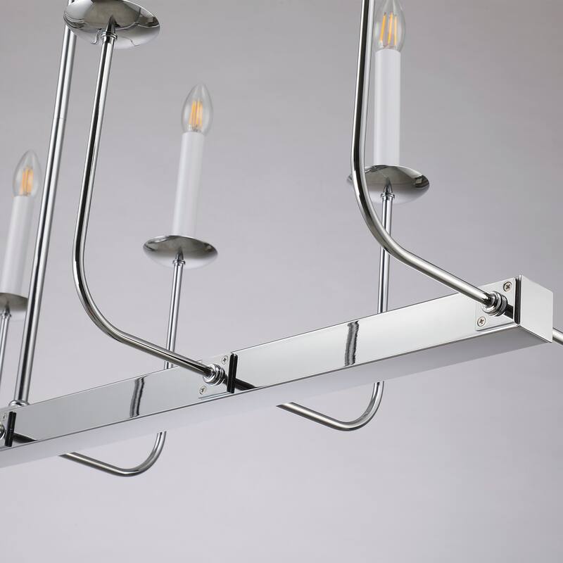 47" Large 10-Light Linear Branching Chandelier