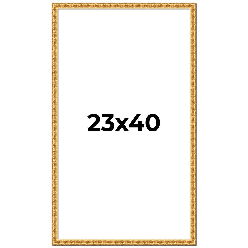23x40 Frame Gold Real Wood Picture Frame Width 1 inches | Interior