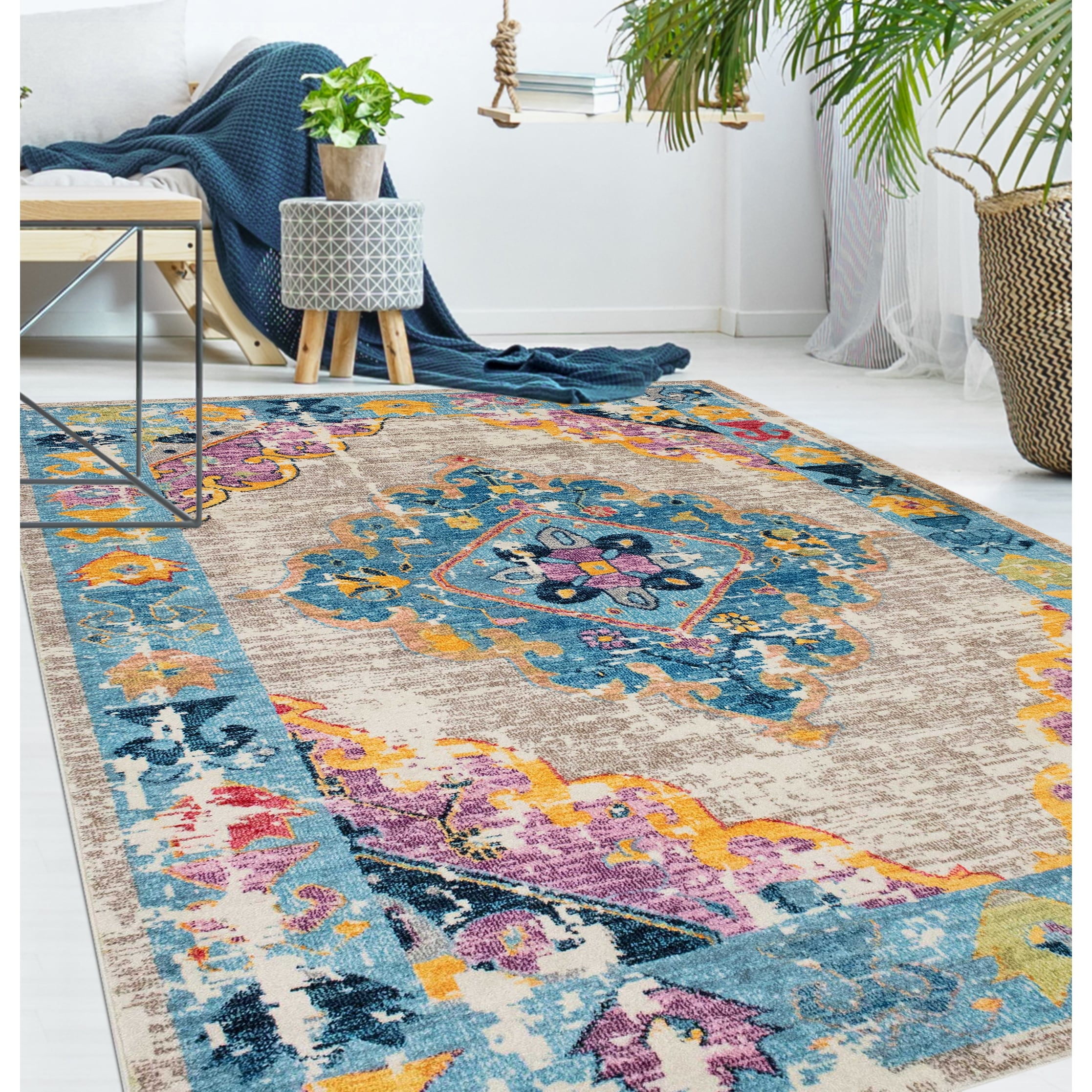 Noori Rug Vintage Distressed Adelina Area Rug Red Noori Rug Vintage Distressed Adelina Area Rug Red