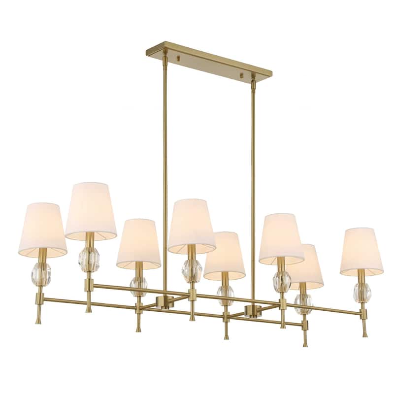 Uttermost Arques 8 Light Linear Chandelier - 48"W x 18.125"D x 14.5"H