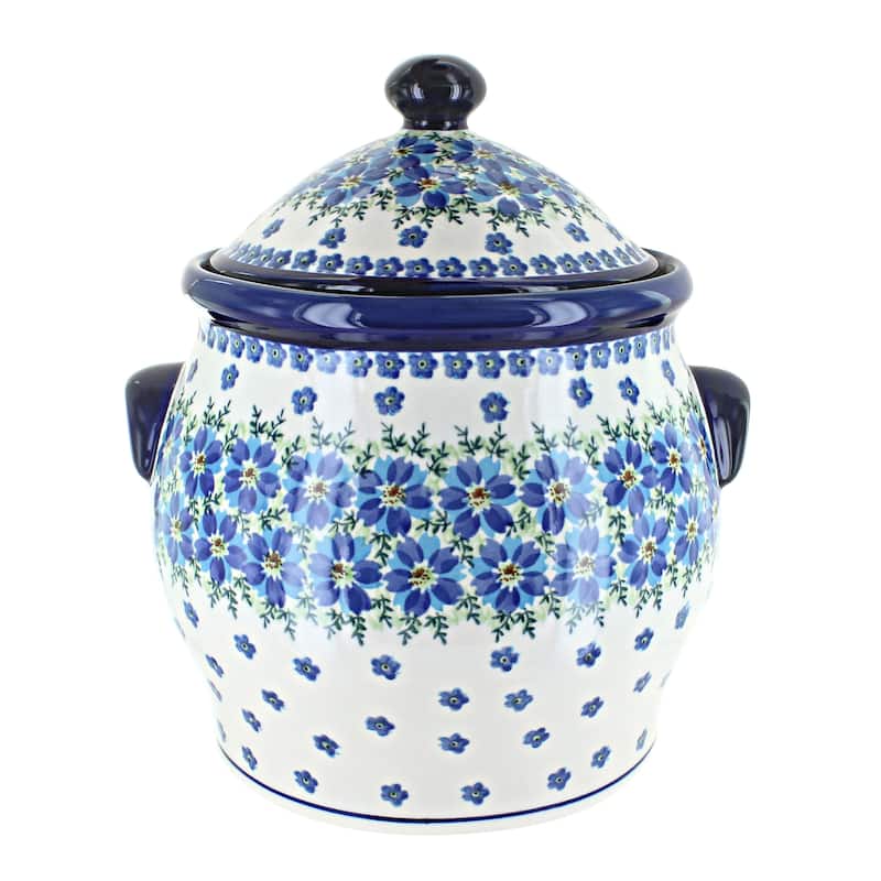 Blue Rose Polish Pottery 1101 Zaklady Cookie Jar