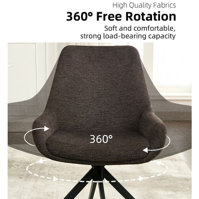Swivel Dining Chairs,Mid Century Modern Dining Room Chairs with Metal Frame (one chair)