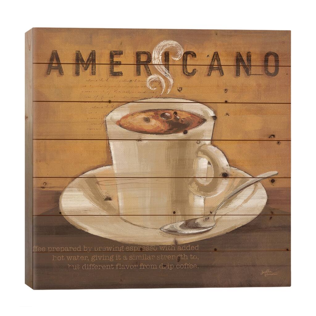 Coffee And Co. II Print On Wood by Janelle Penner - Multi-Color