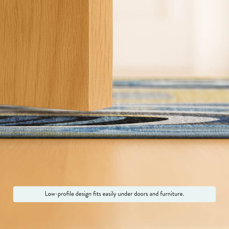 Machine Washable Indoor/ Outdoor Modern Picasy Chantille Rug