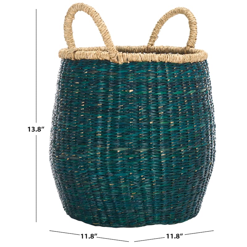 SAFAVIEH Home Estra Basket with Handles - 12"W x 12"D x 14"H