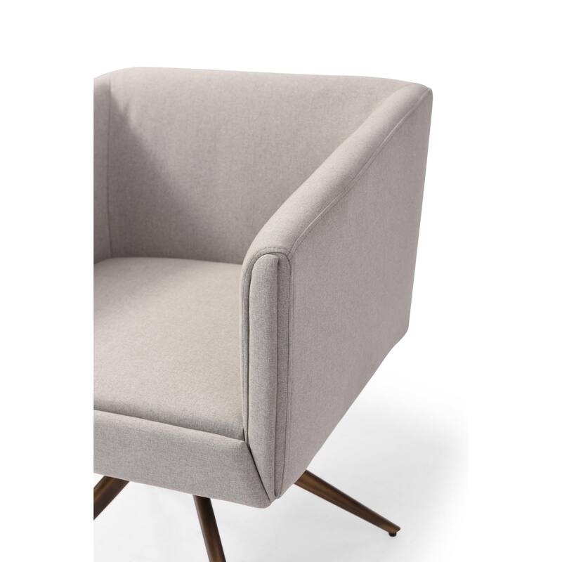 Modrest Riaglow Contemporary Light Grey Fabric Dining Chair