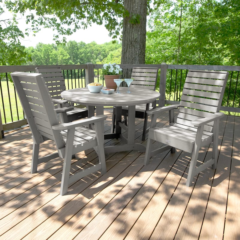 Weatherly 5-piece Outdoor Dining Set - 48" Round Table, Dining-height