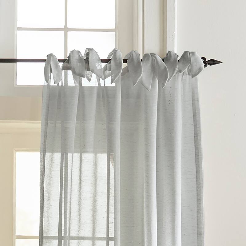 The Curated Nomad Parkhurst Tie-top Sheer Window Curtain