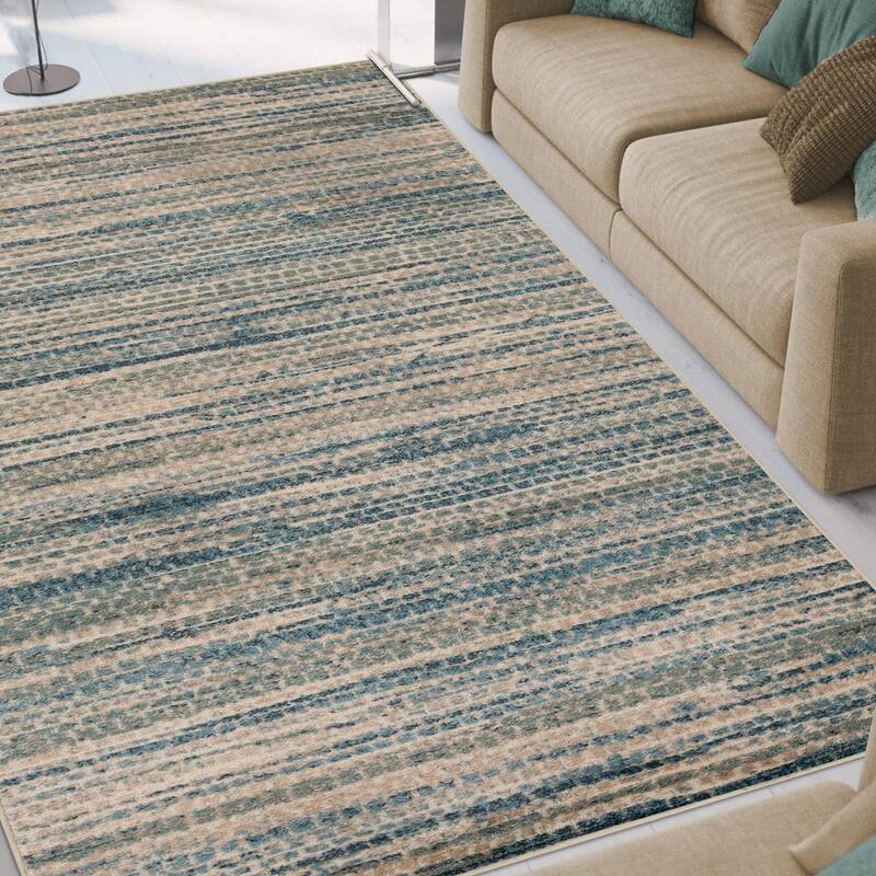 Superior Eclectic Abstract Lines Indoor Area Rug