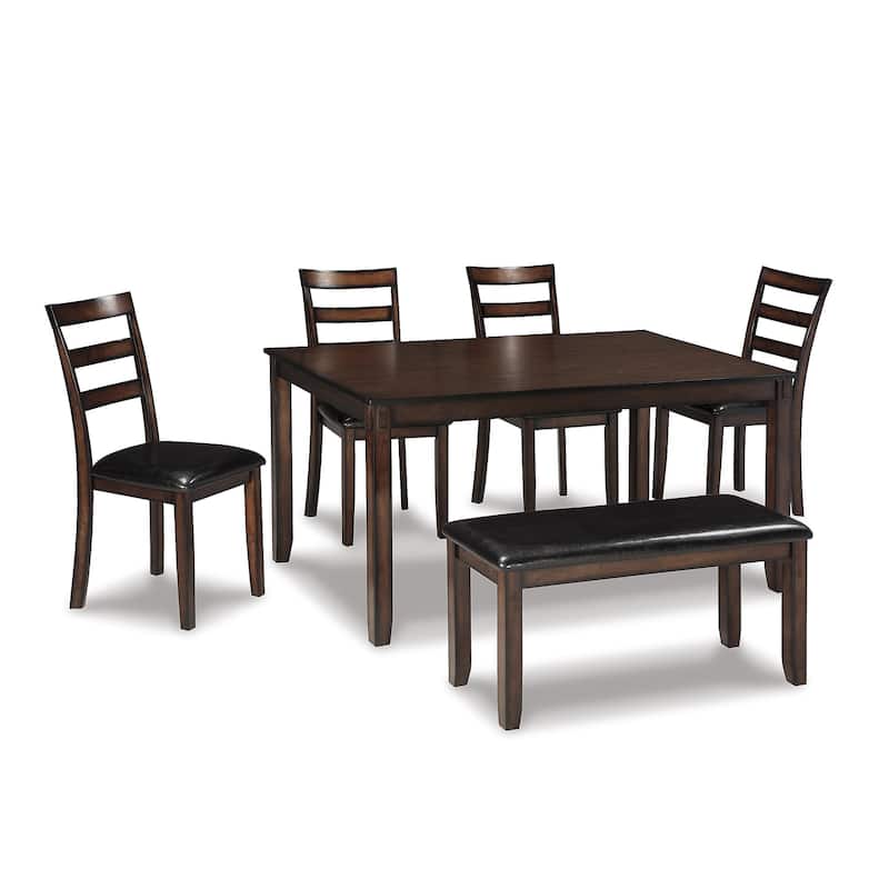 Coviar Brown 6-Piece Dining Room Table Set