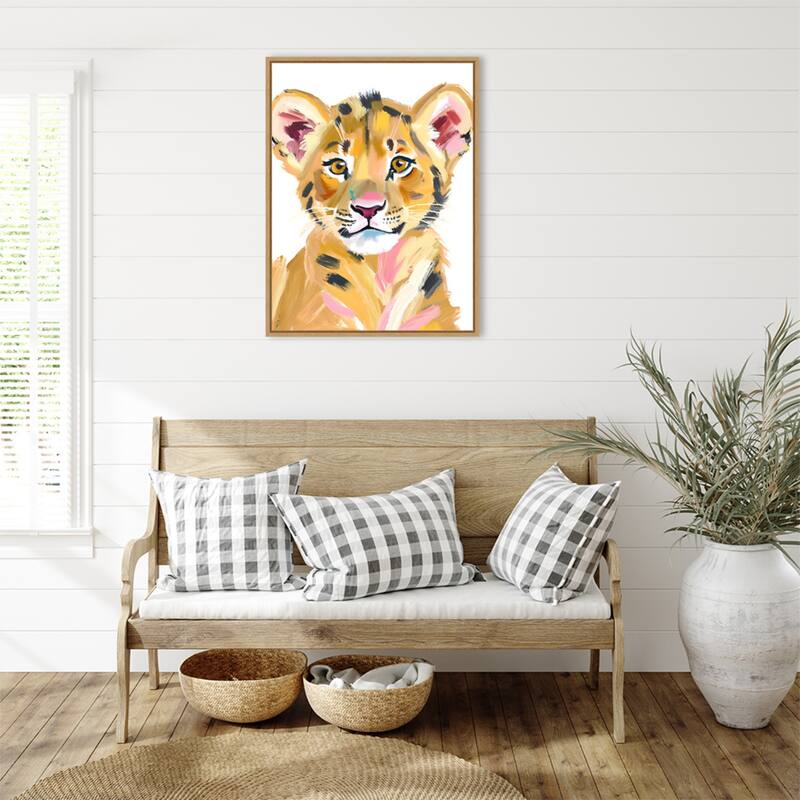 Tiger Baby by Ohkimiko Framed Canvas Wall Art