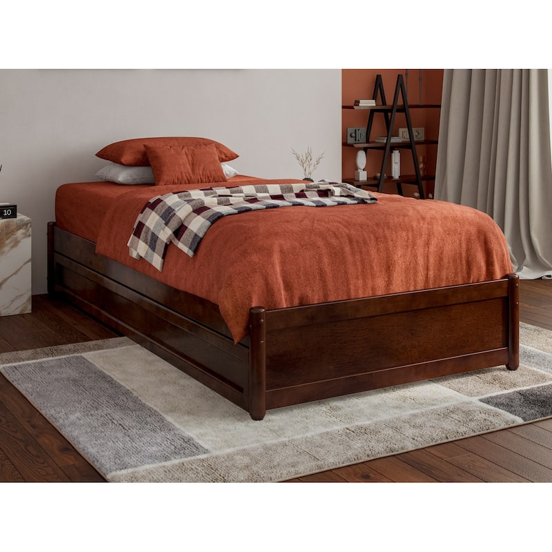 Barcelona Panel Platform Bed with Twin XL Trundle