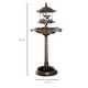 preview thumbnail 5 of 12, Outsunny 3-in-1 Resin Free Standing Garden Pedestal Bird Bath Bowl Feeder Planter - Bronze