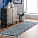 preview thumbnail 18 of 40, Brooklyn Rug Co Thelma Modern Shag Tassel Area Rug 2' 6" x 12' Runner - Blue