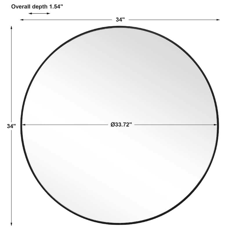 Copper Grove Aluminum Thin-framed Round Mirror