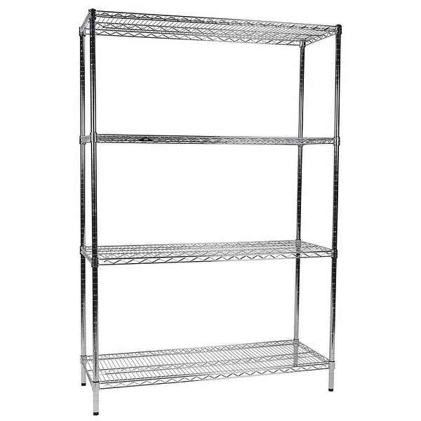 Apollo Hardware Commercial Grade Chrome 4-Shelf NSF Wire Shelving Rack, 18"x48"x72"