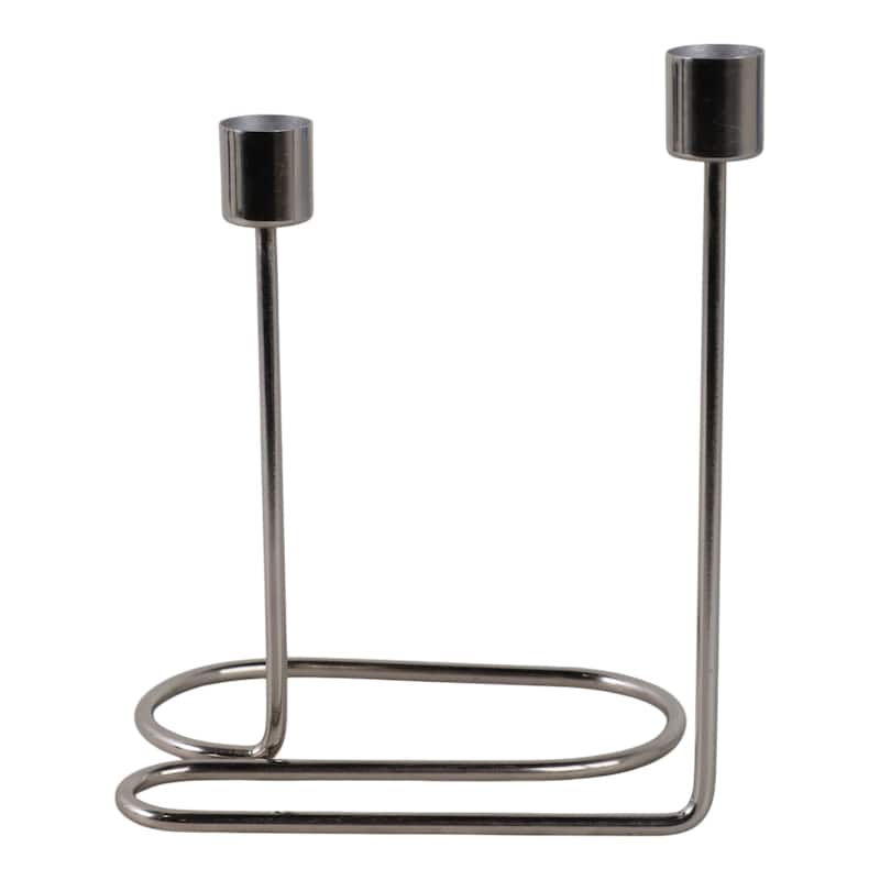 Decorative Sculptural Wire Double Taper Candle Holder