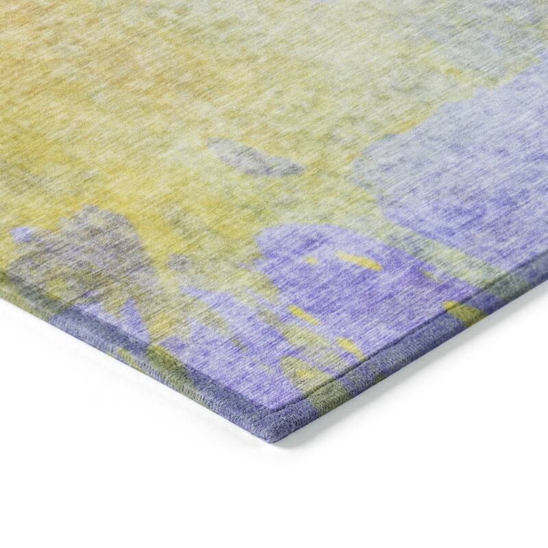 Machine Washable Indoor/ Outdoor Abstract Solid Chantille Rug