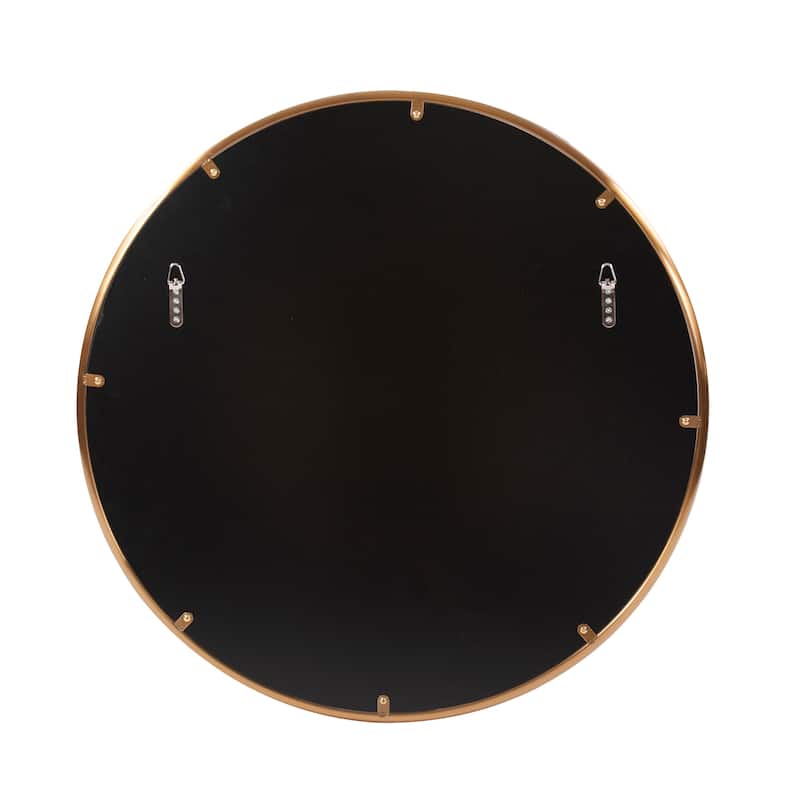 Allan Andrews Round Decorative Stainless Steel Framed Wall & Accent Mirror - 32"D