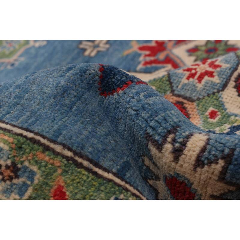 ECARPETGALLERY Hand-knotted Uzbek Ghazni Blue Wool Rug - 9'0 x 11'10