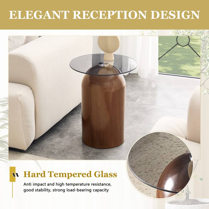 Nesting Coffee Table Set of 3,Glass Desktop for Living Room,Space Saving Circle Center Table for Saving Space,for Living Room