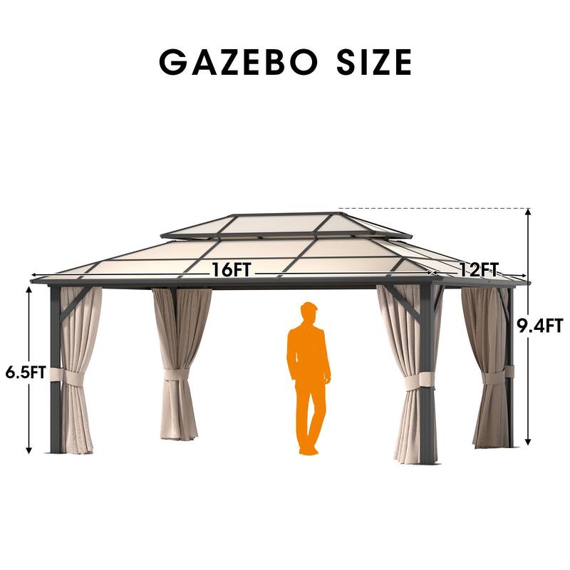 12'x16' Outdoor Hardtop Gazebo