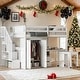 preview thumbnail 2 of 17, Multifunctional Loft Bed with Stairs,Bookshelf,Drawers,Desk & Wardrobe,Full Size for Bedroom