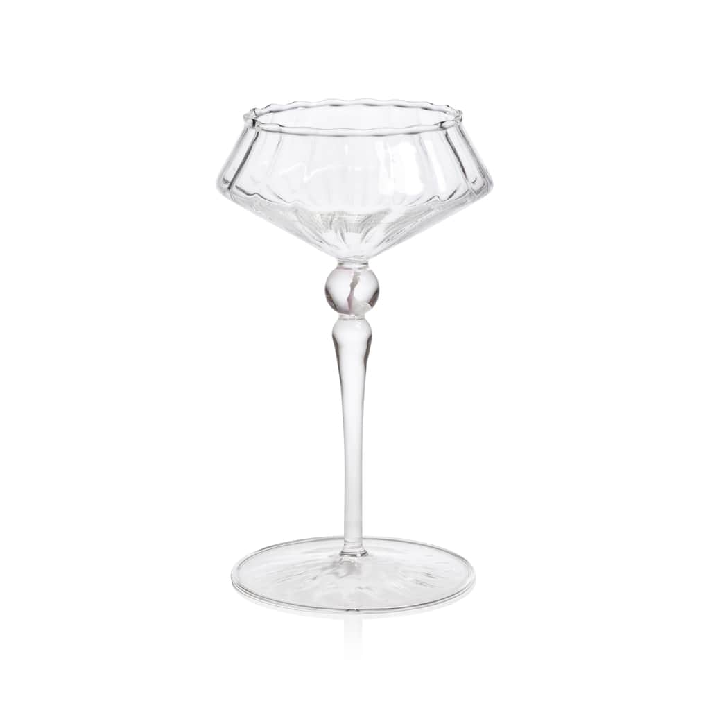 Ondine 4-Piece Set Fluted Coupe Glasses