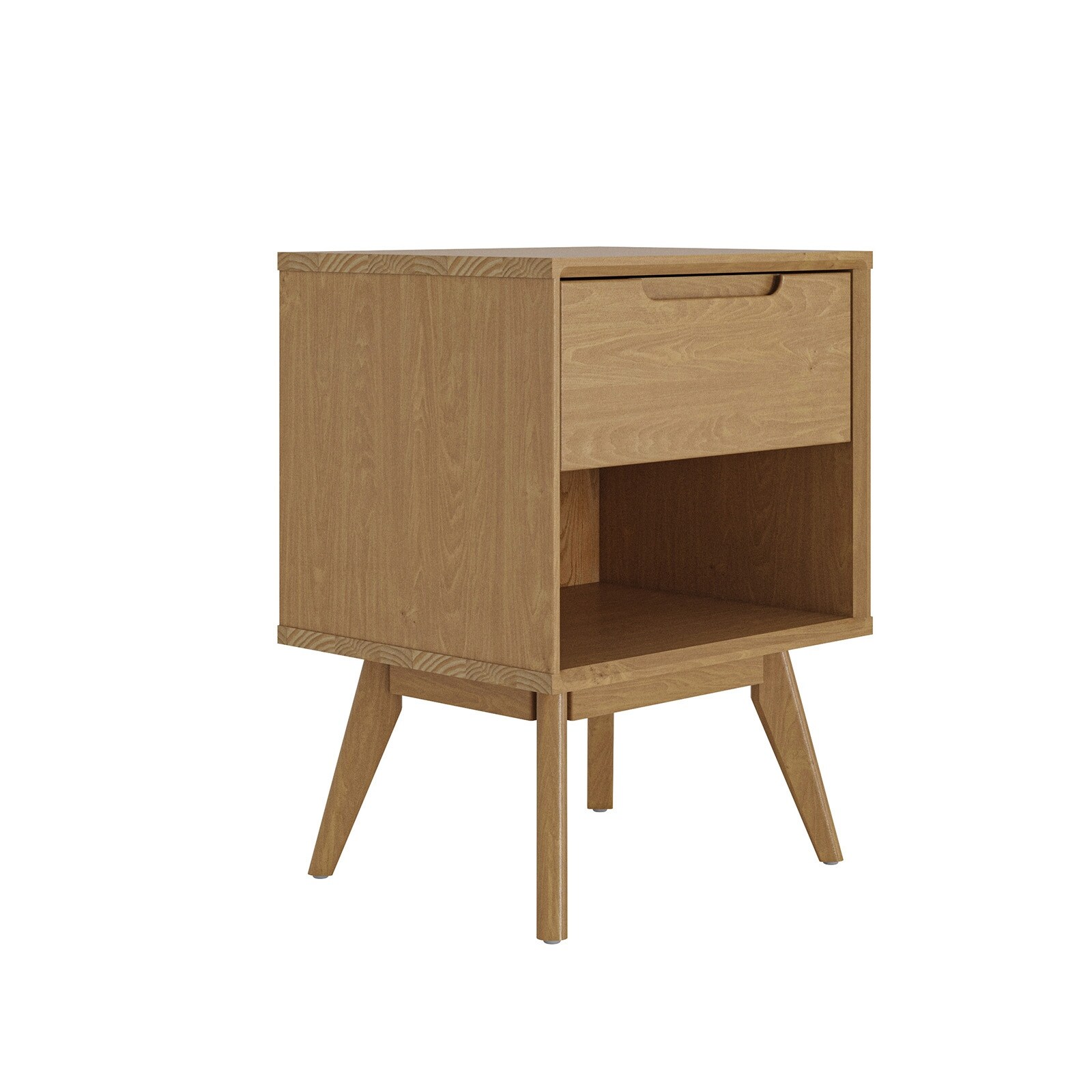Claudio id-century modern-style Nightstand with Handle-free