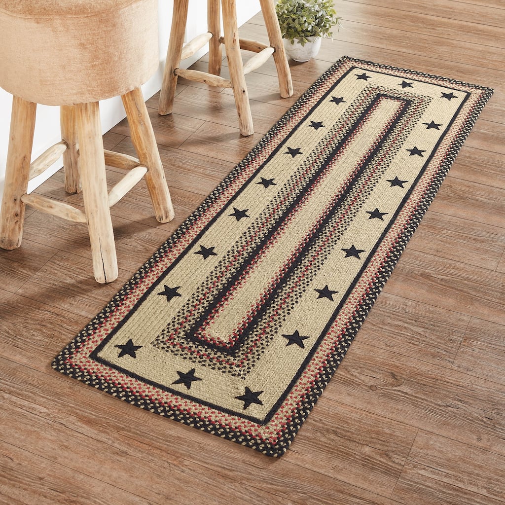 Colonial Star Jute Rug/Runner Rect w/ Pad 22x72 - 2' x 6' Runner