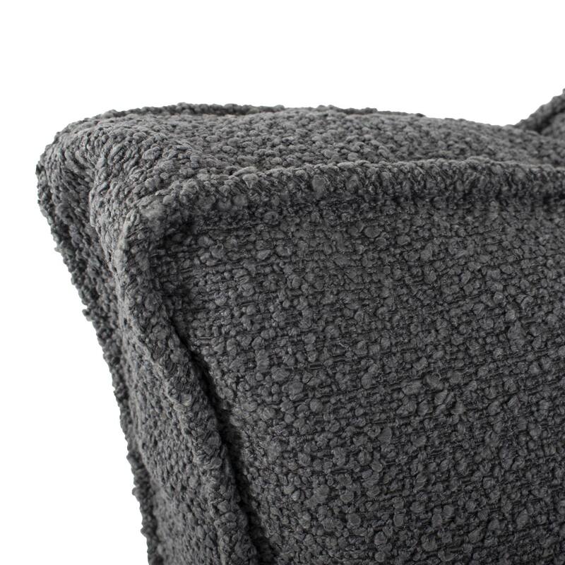 Allan Andrews 20 in. Gusseted Pillow Barbet Charcoal - Down Insert