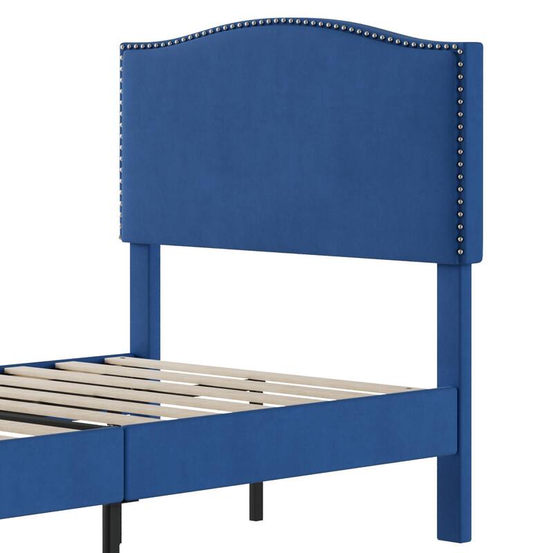 VCCELO 2-Pack Twin Size Bed Frame with Adjustable Headboard Noise-Free Twin Size Bed Set of 2 for Kids Room Dorm Apartments