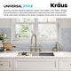 preview thumbnail 23 of 86, KRAUS Oletto Bridge Kitchen Faucet with 2-Function Pull-Down Sprayhead