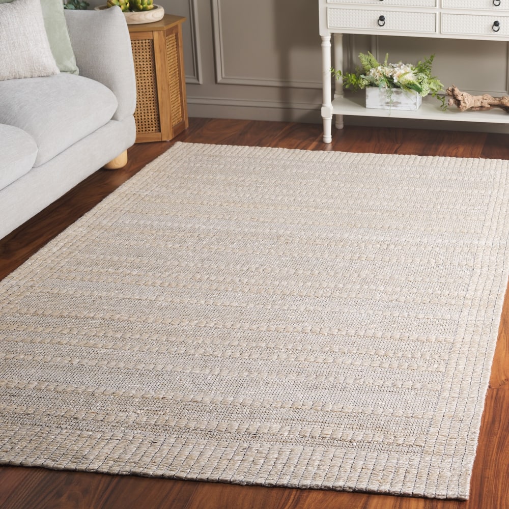 SAFAVIEH Flatweave Natural Giannetta Fiber Farmhouse Hemp Rug