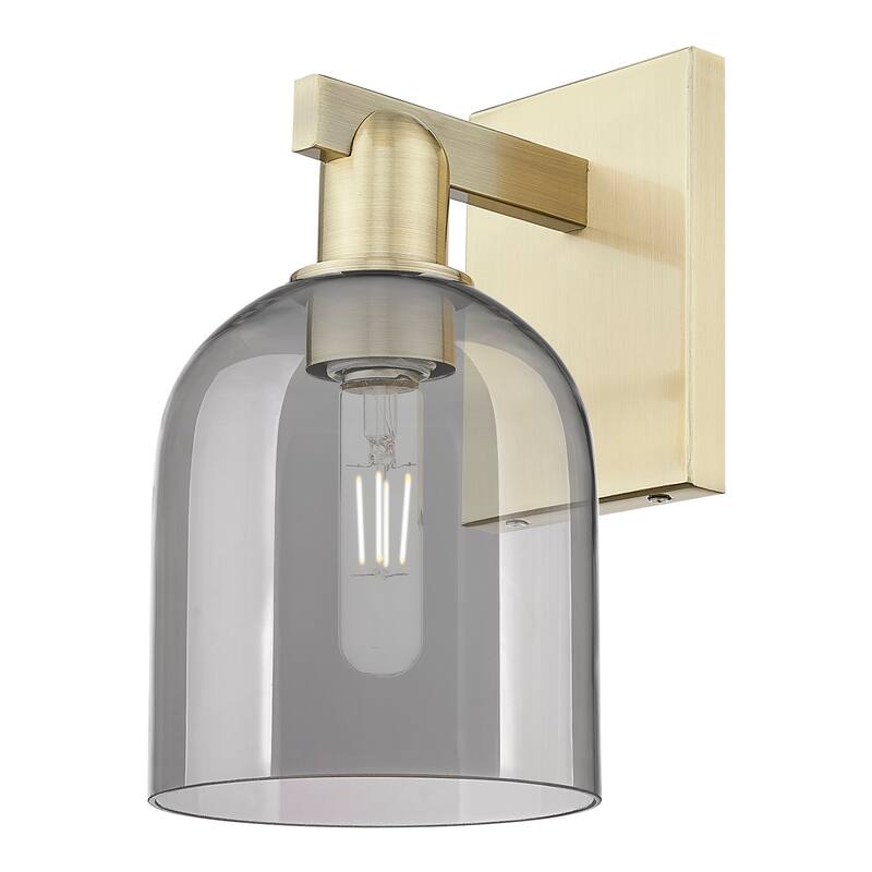 Innovations Lighting 716-1W-12-6 Bella Sconce Bella 12" Tall Wall - Antique Brass / Light Smoke